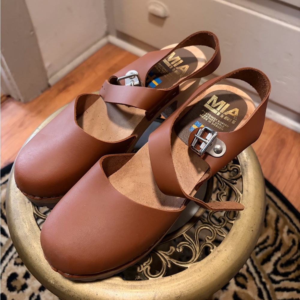 MIA Swedish ABBA clogs size 38 real leather